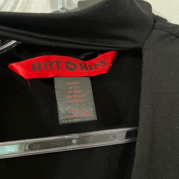 Hot Kiss Womens Tank Top Black Pullover Mock Neck Size Large, made in - Picture 12 of 12